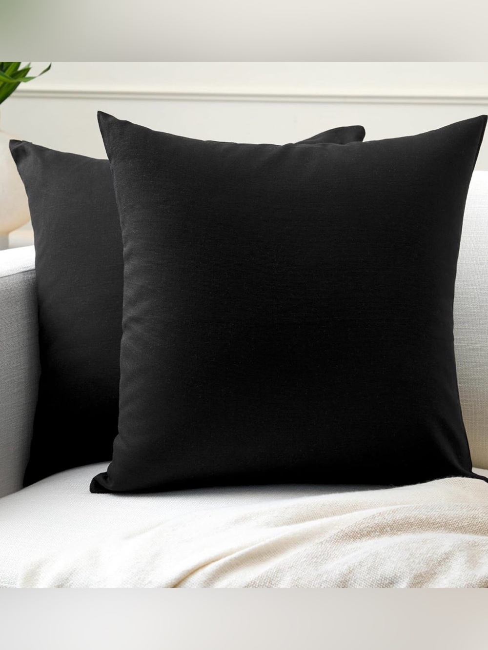 Encasa Homes 20”x20” Cotton Pillow Cover